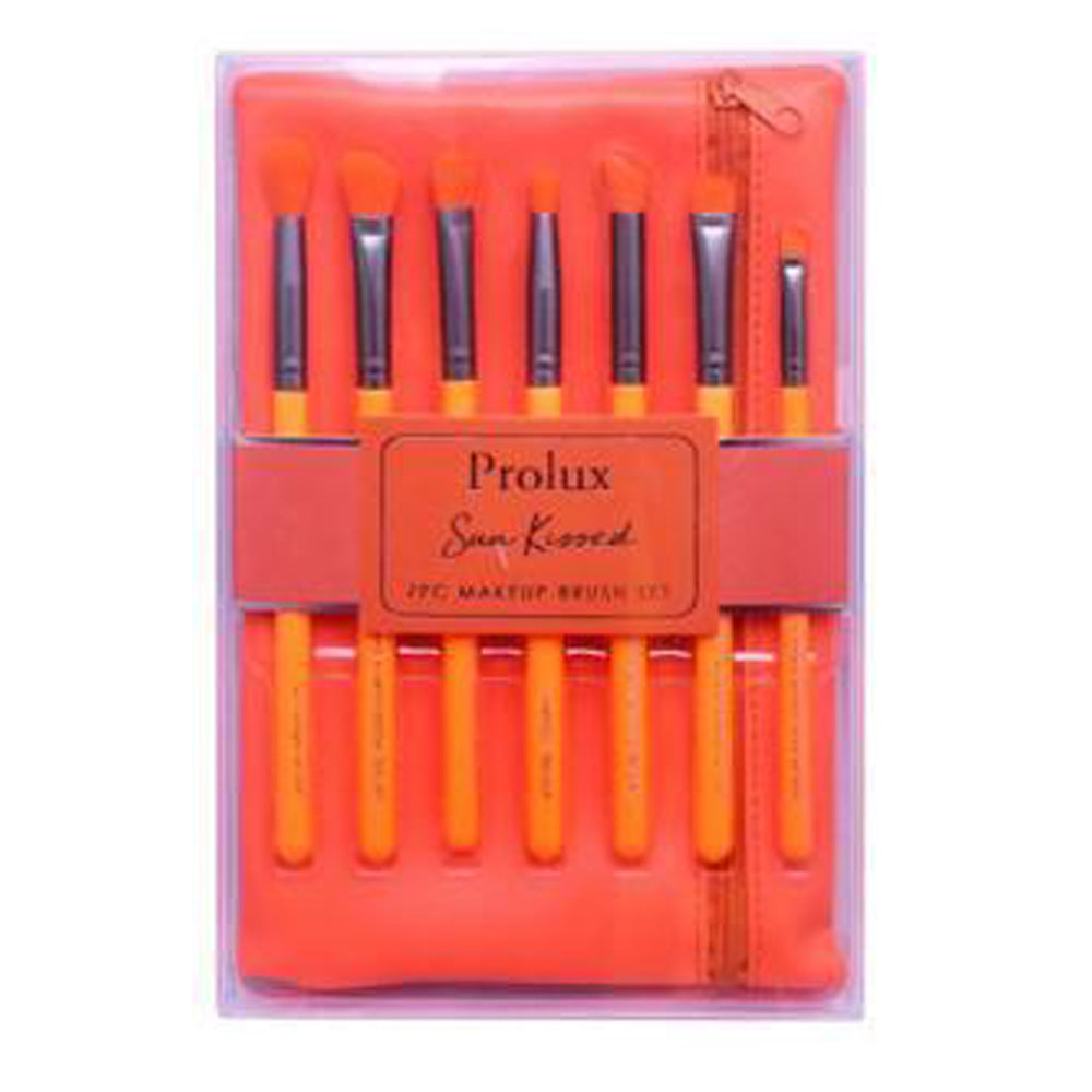 PX-K813 Sun Kissed 7PC Makeup Brush Set-Orange 3 PC