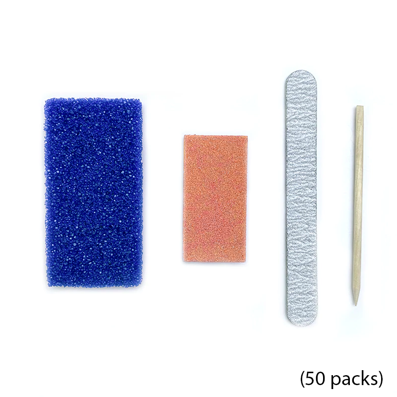 Red Nail Design - Pedicure Kit 4pc (Pumice, Buffer, File, and Pusher) - 50 kits
