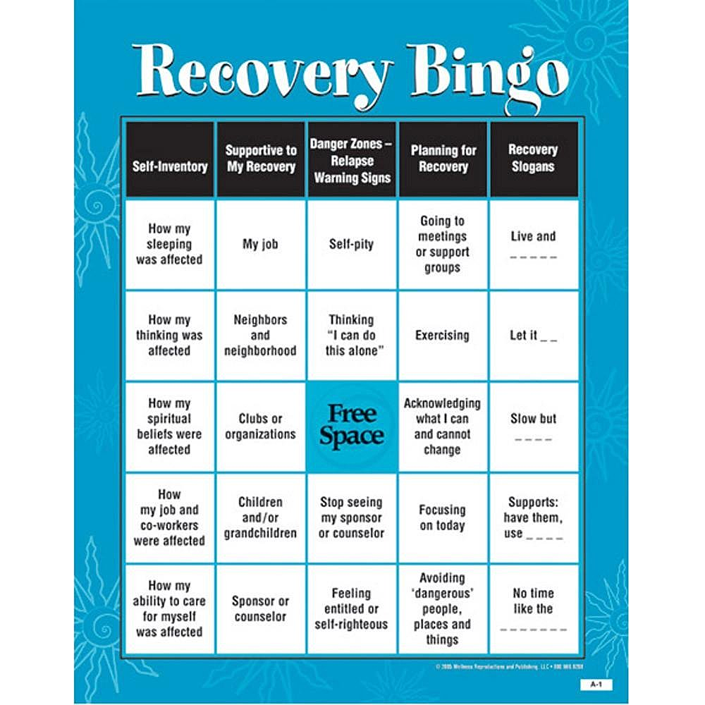 Recovery Bingo - Adult Version