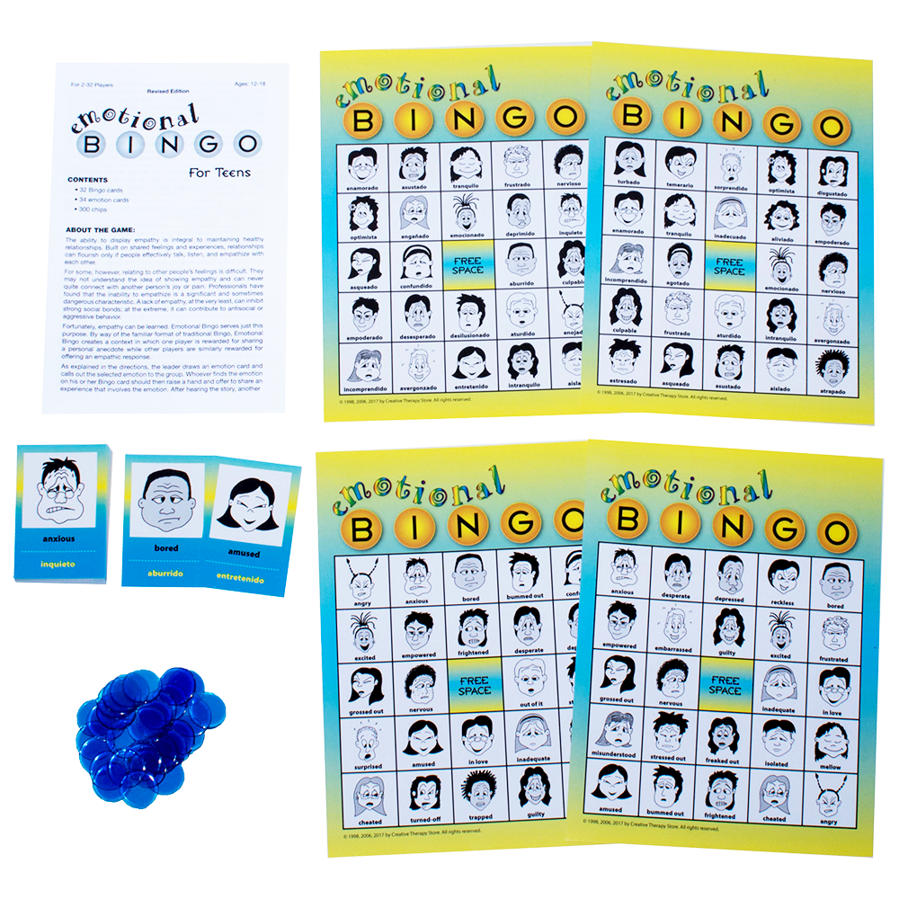 Emotional Bingo for Teens (English & Spanish)