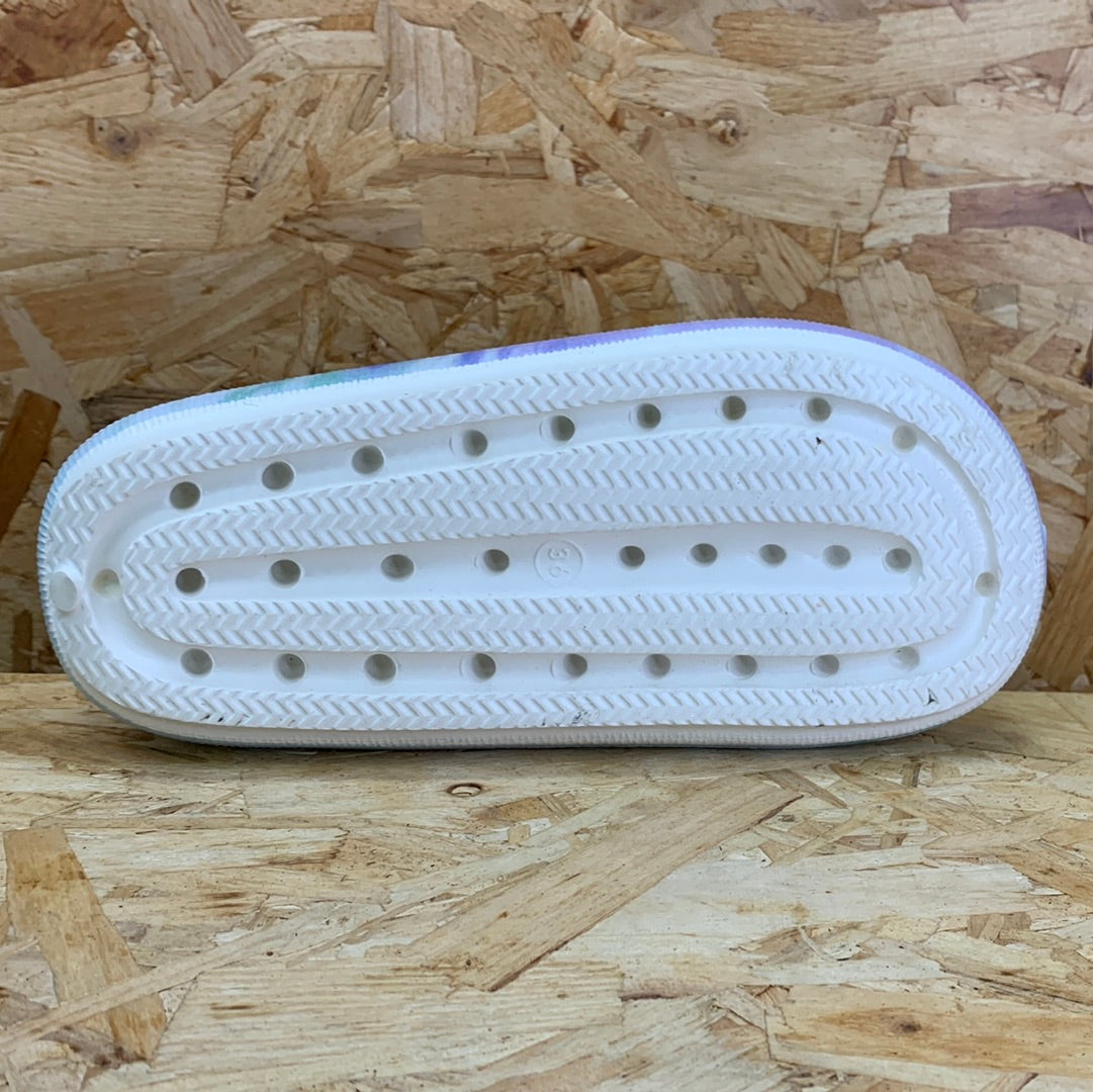 Refresh Womens Fashion Tie Dye Slide - Aqua