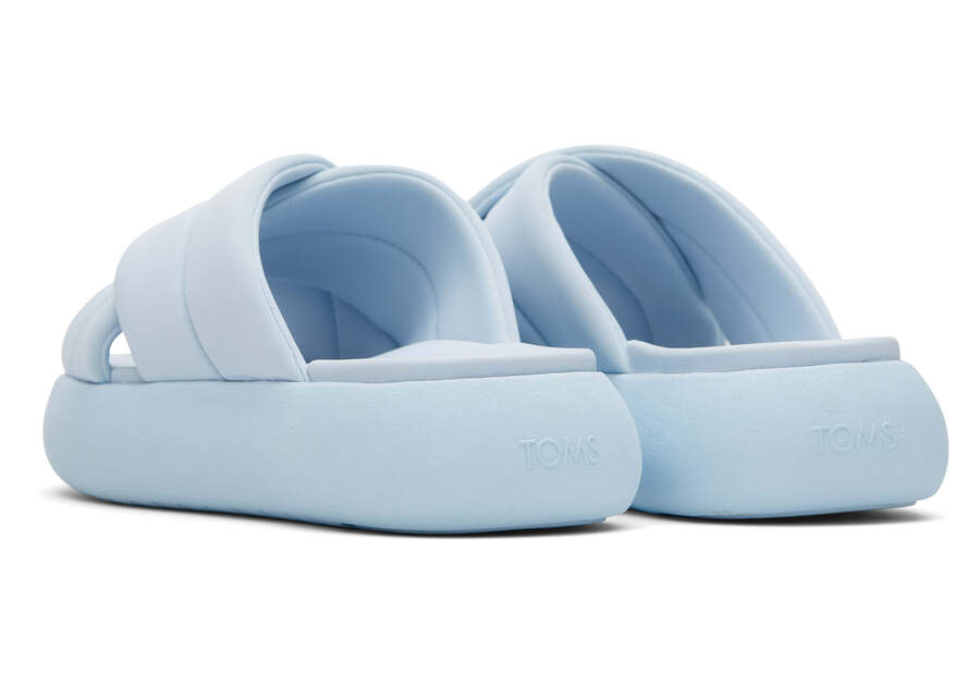 TOMS Womens Alpargata Mallow Crossover Repreve Slide - Jersey Blue