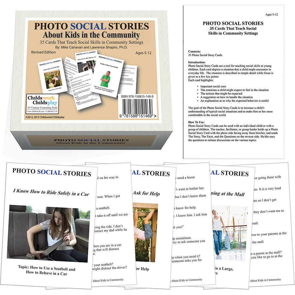 Photo Social Stories Cards About Kids in the Community Card Game