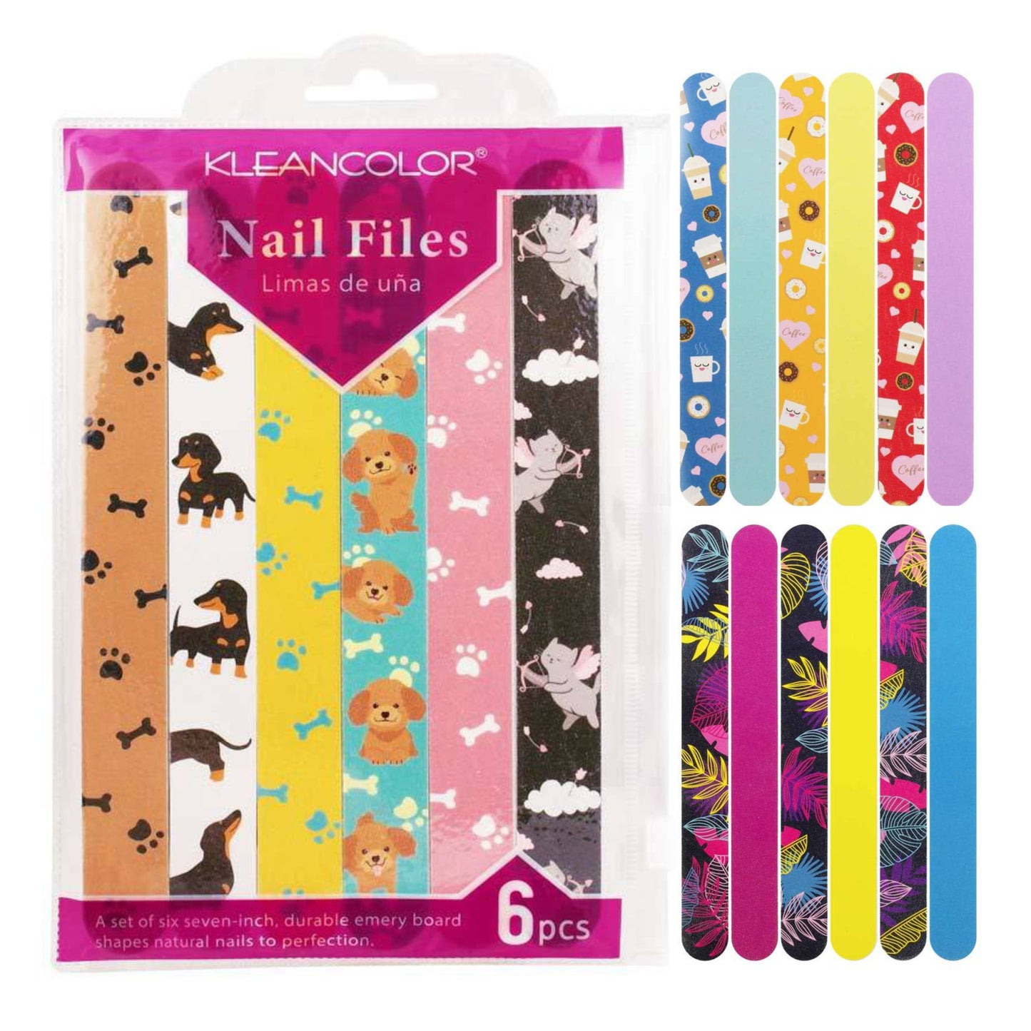 KC-NF415 6-Piece Nail File Set W/ Pouch : 2 DZ