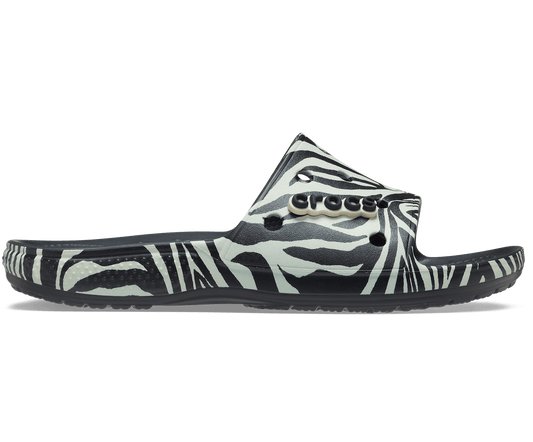 Crocs Unisex Classic Animal Remix Slide - Black