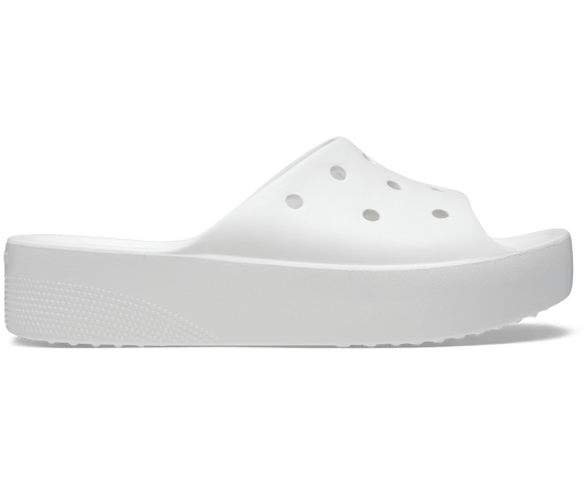 Crocs Unisex Classic Platform Slide - White