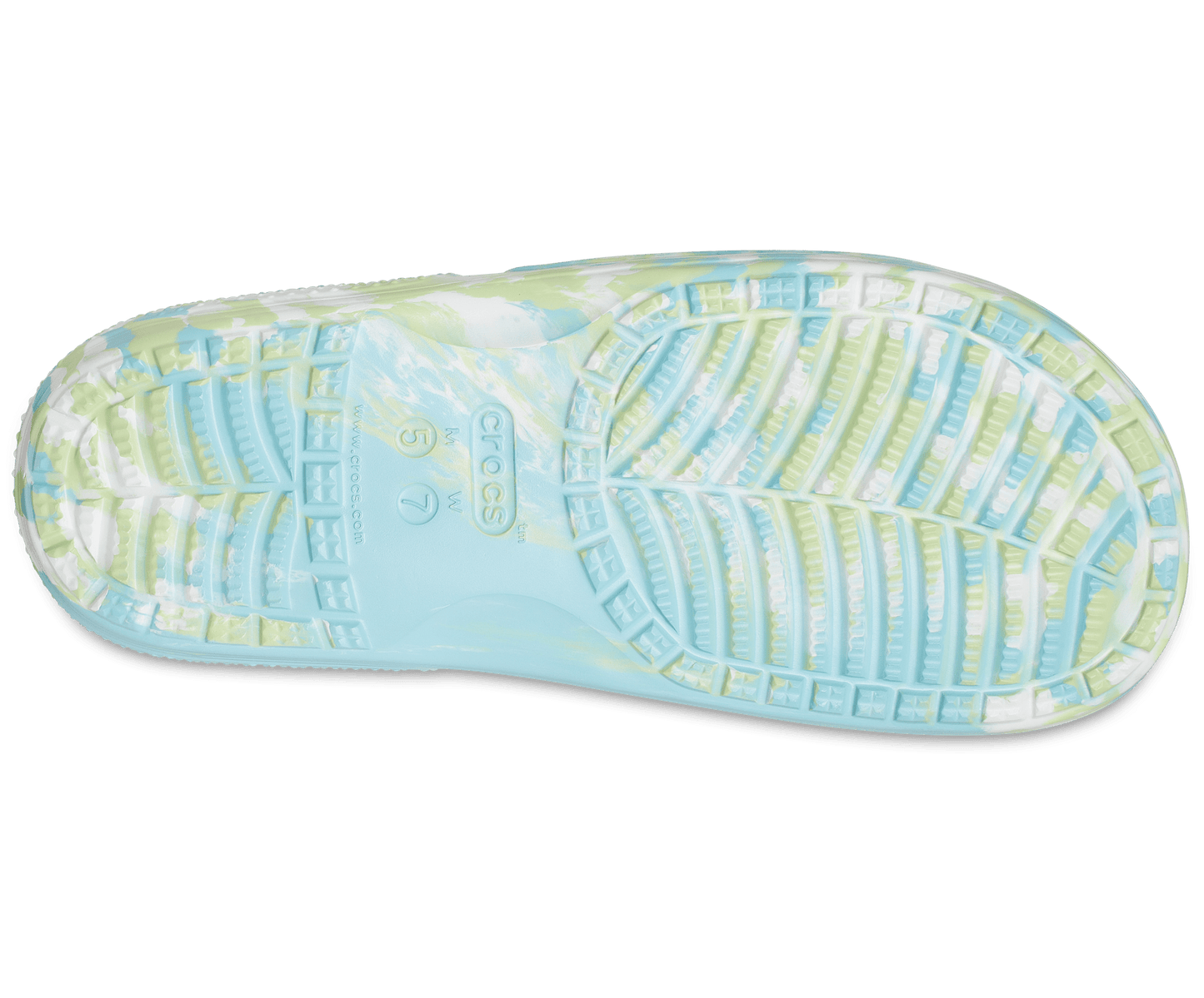 Crocs Unisex Classic Marbled Slide - Pure Water