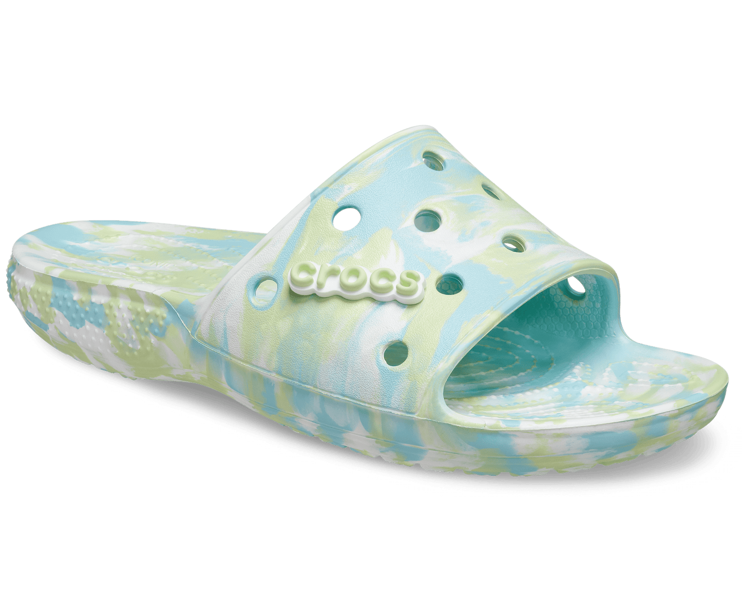 Crocs Unisex Classic Marbled Slide - Pure Water