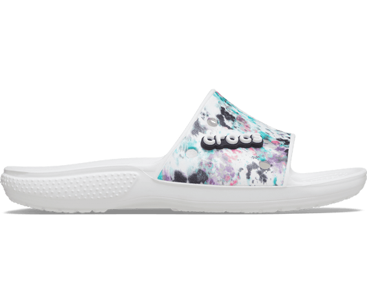 Crocs Unisex Classic Tie Dye Slide - White