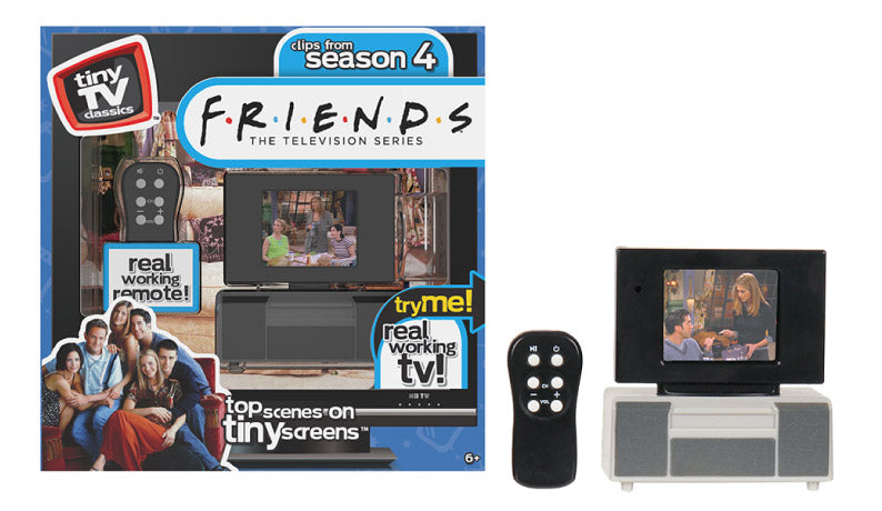 Tiny TV Classics with Working Remote Control - Friends: The Television Series (Clips from Season 4) LOW STOCK