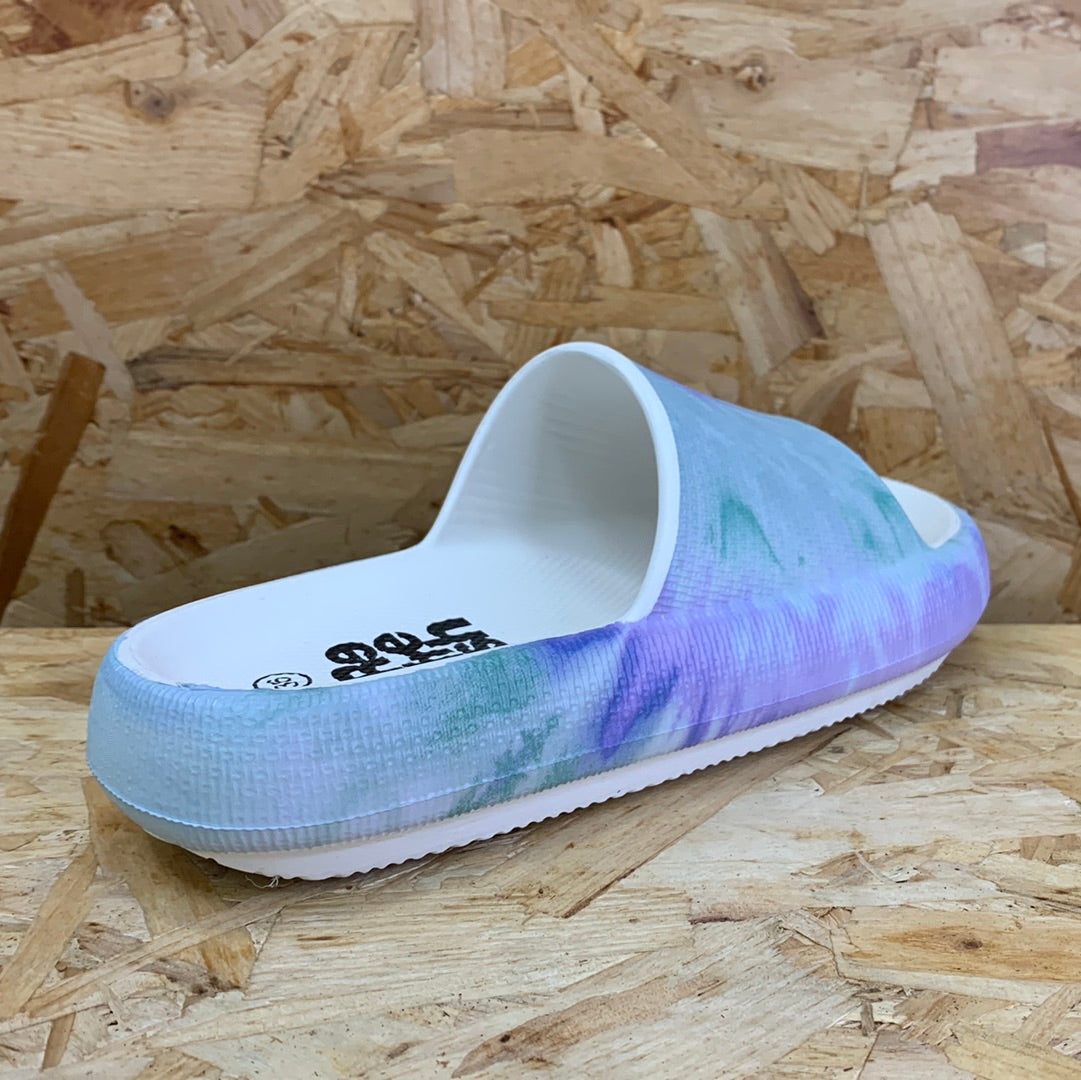 Refresh Womens Fashion Tie Dye Slide - Aqua