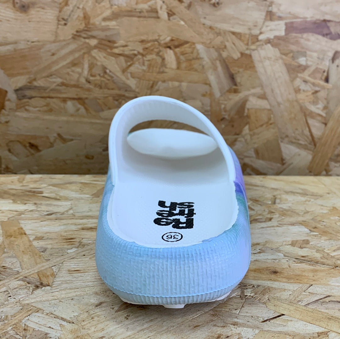 Refresh Womens Fashion Tie Dye Slide - Aqua