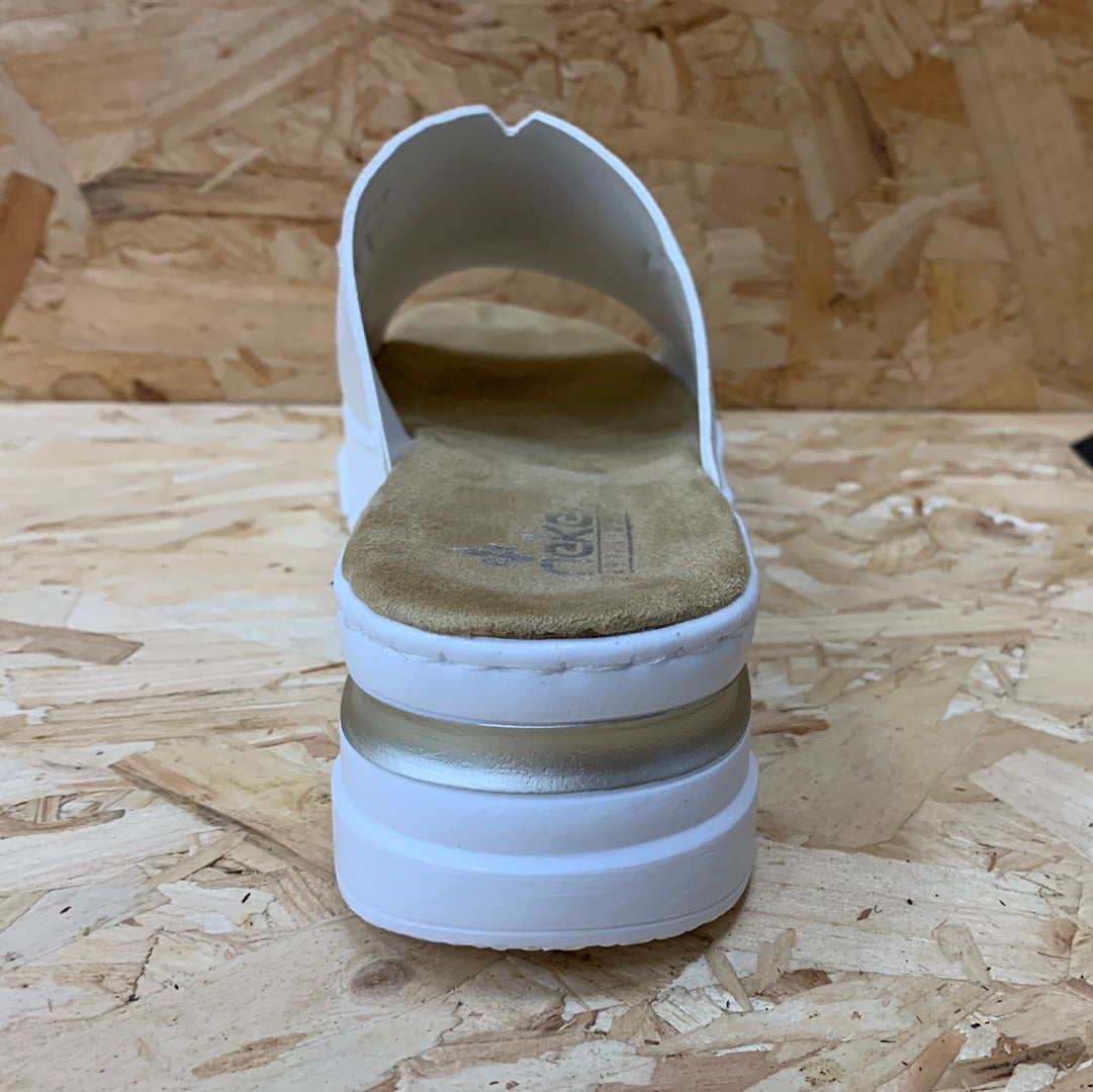 Rieker Womens Fashion Slide - White